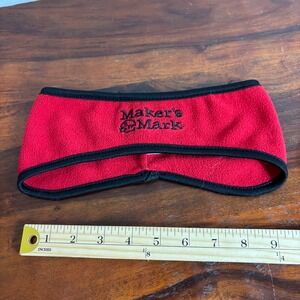 Makers Mark Bourbon Red Polar Fleece Ear Warmer Headband Winter Logo Mens
